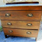 Wood grey tray dresser