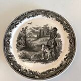 Set of 4 dessert plates from Villeroy - Boch Collection Artemis, theme "Hunting, the shooter"