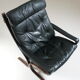 Vintage leather Siesta armchair with armrests by Ingmar Relling, Norway 1970
