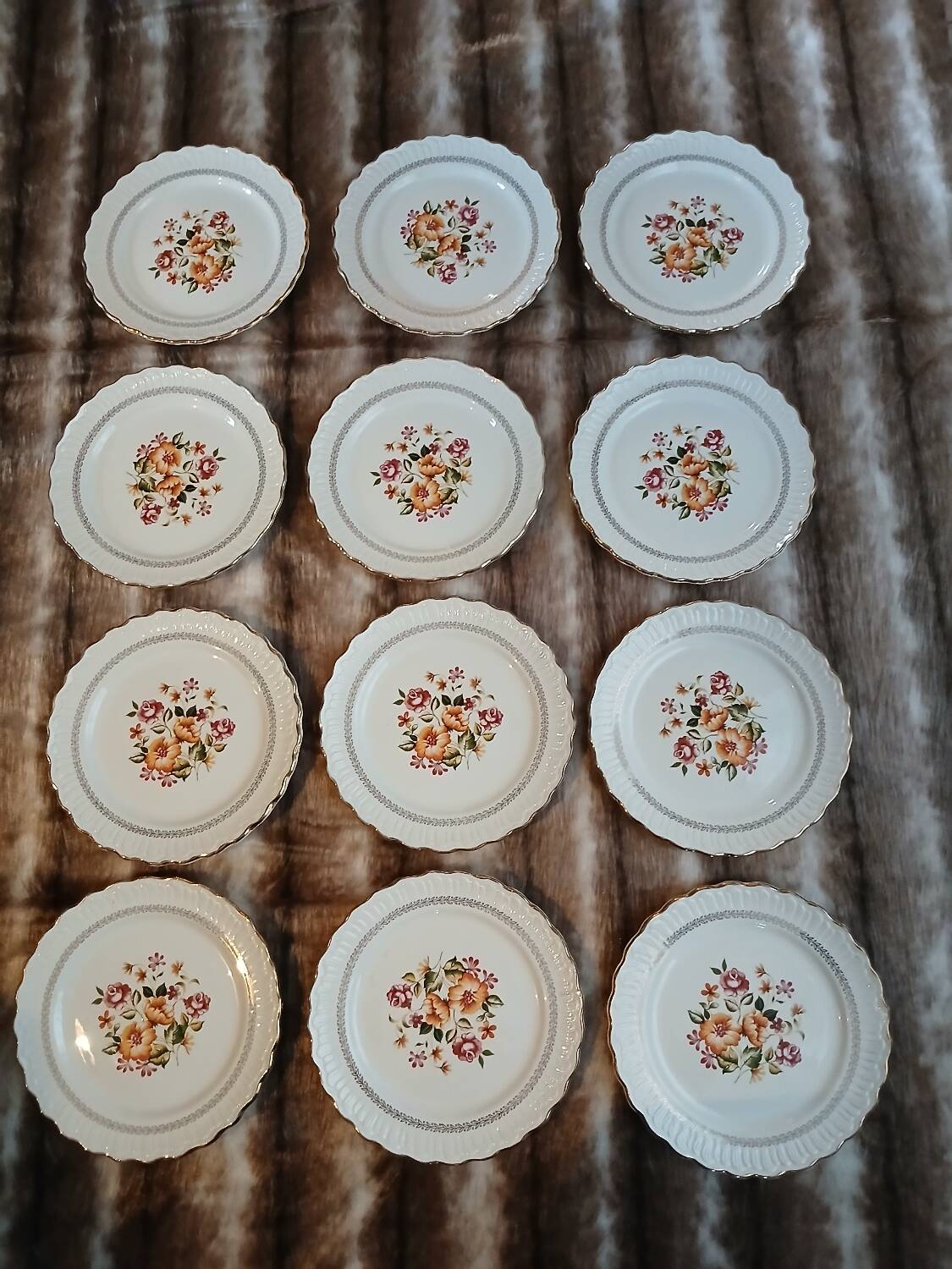 12 antique dessert plates "Capri"