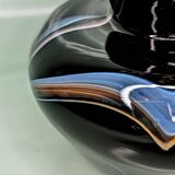 Vase Verrerie de Maure - Vieil black and scrolls