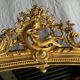 Large gilded mirror with acanthus leaf pediment H150 L98