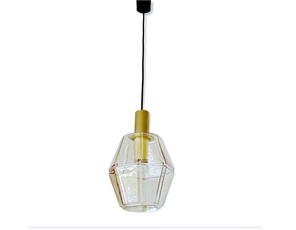 Vintage Apace Age Limburg Glass Pendant Light