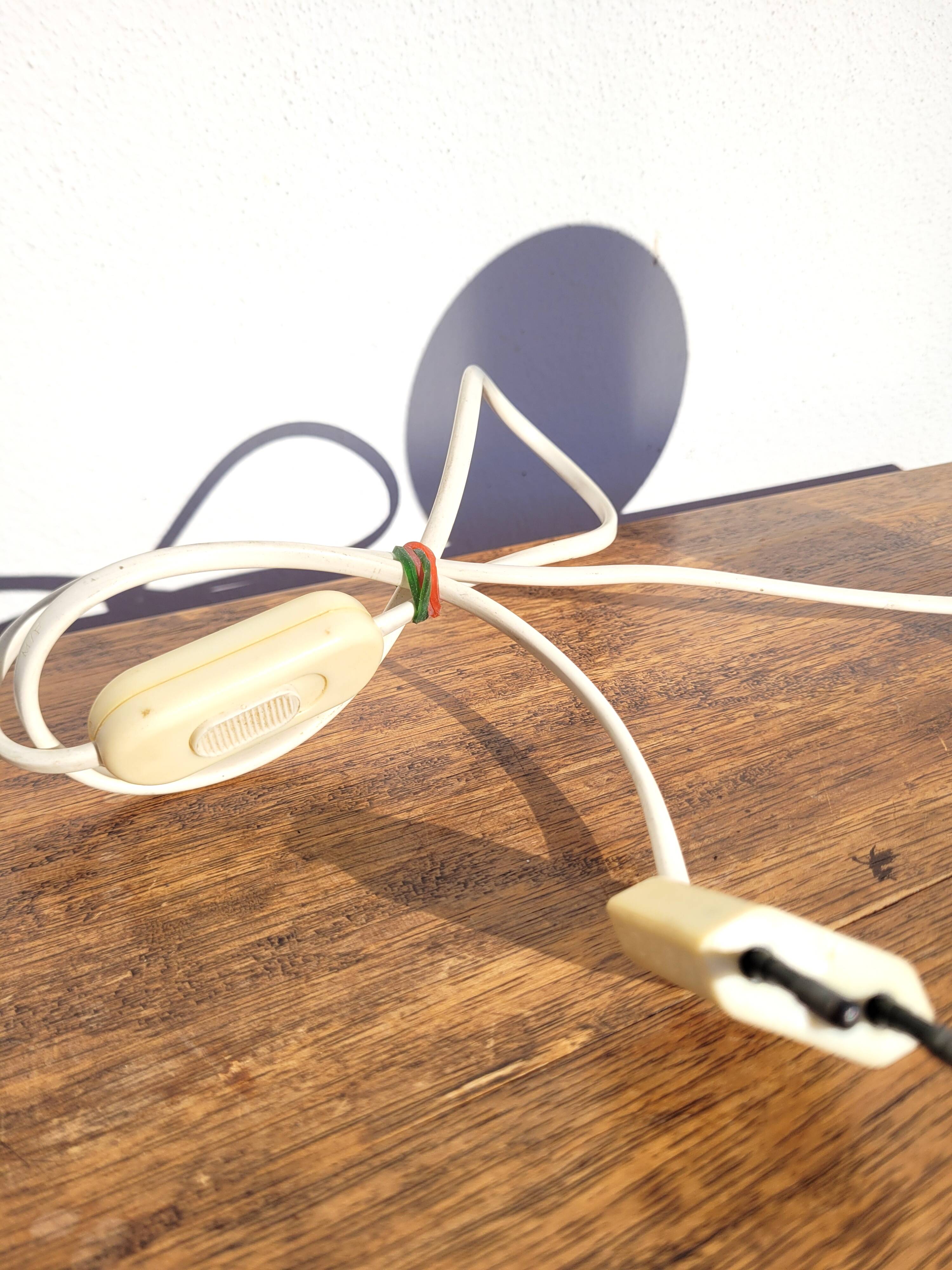 Small vintage blue diabolo foot lamp