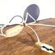 Lampe vintage pied diabolo bleu