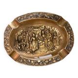 Vintage bronze brass ashtray