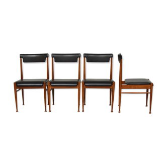 Set of 4 chairs scandinavian skai, 1960