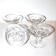 Series of 4 Champagne glasses Marne crystal cut 1920 by St. Louis