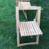 Series of 4 folding chairs