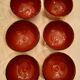 Lot of six terracotta ramekins glazed diameter 11cm TBE