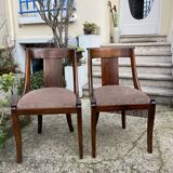 Pair of Empire style gondola chairs