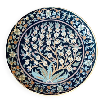 Plat tabak en céramique çini d'iznik