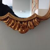 Louis XV style rocaille gilded mirror
