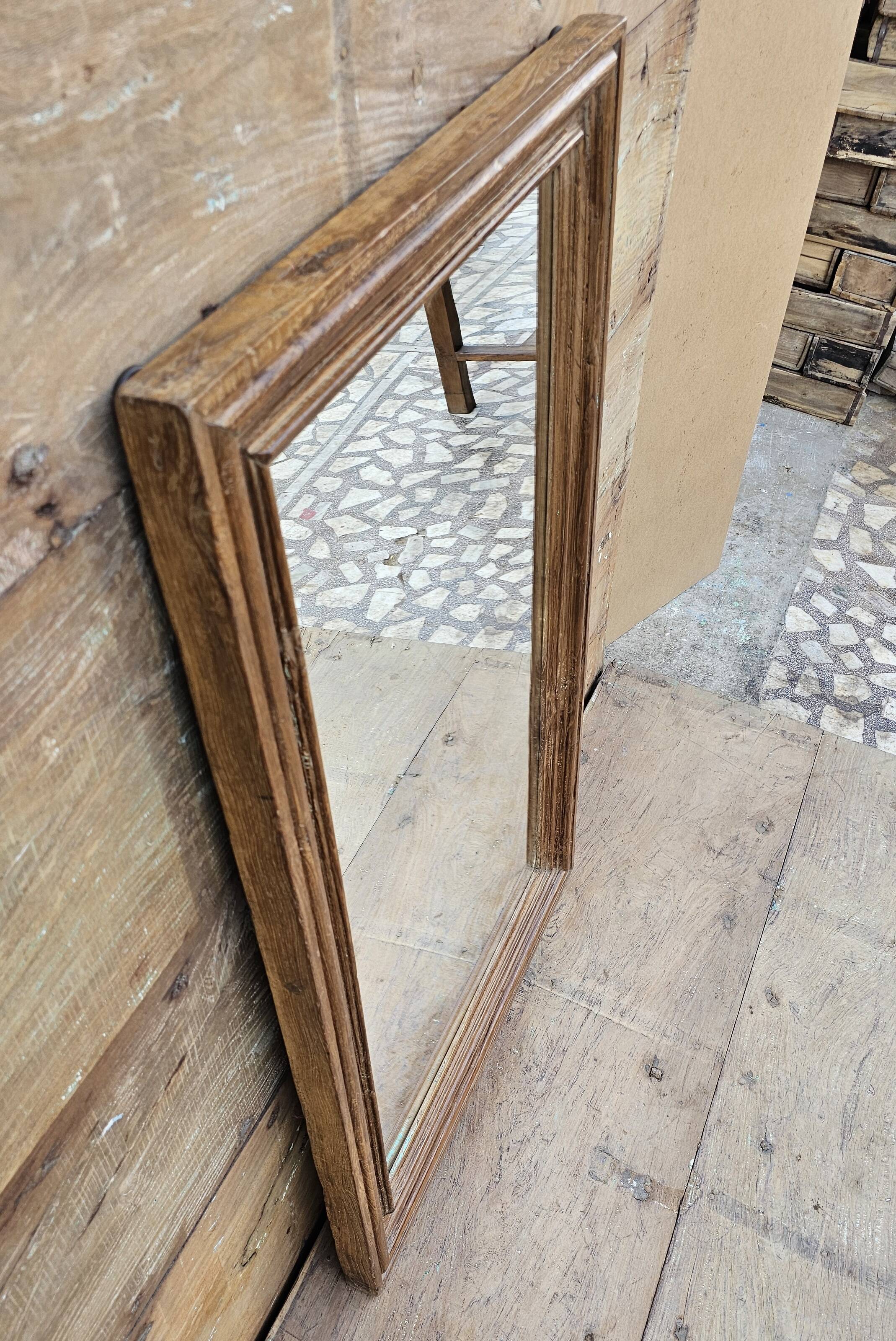 Burmese teak mirror