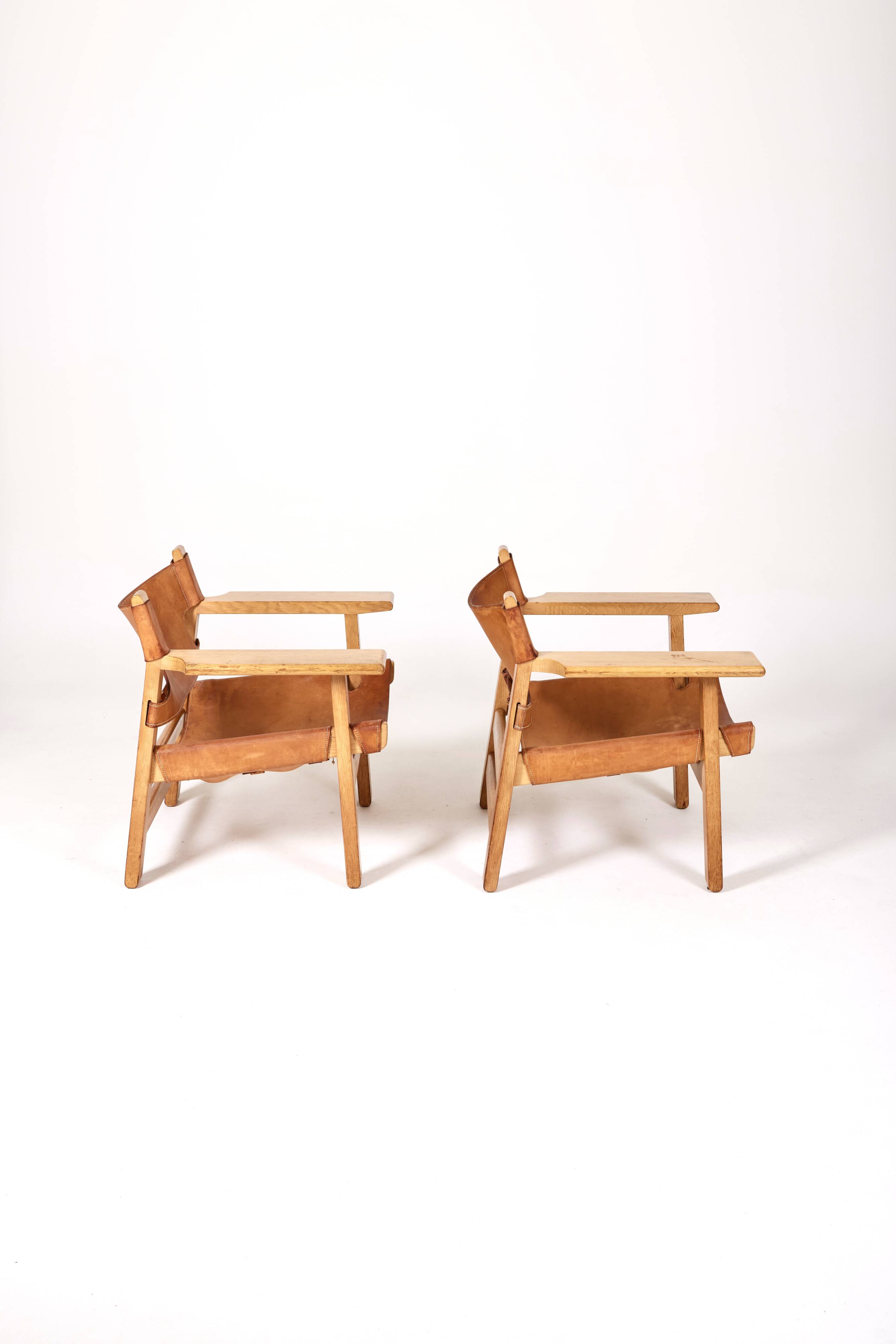 Pair of The Spanish Chair model BM2226 armchairs by Børge Mogensen