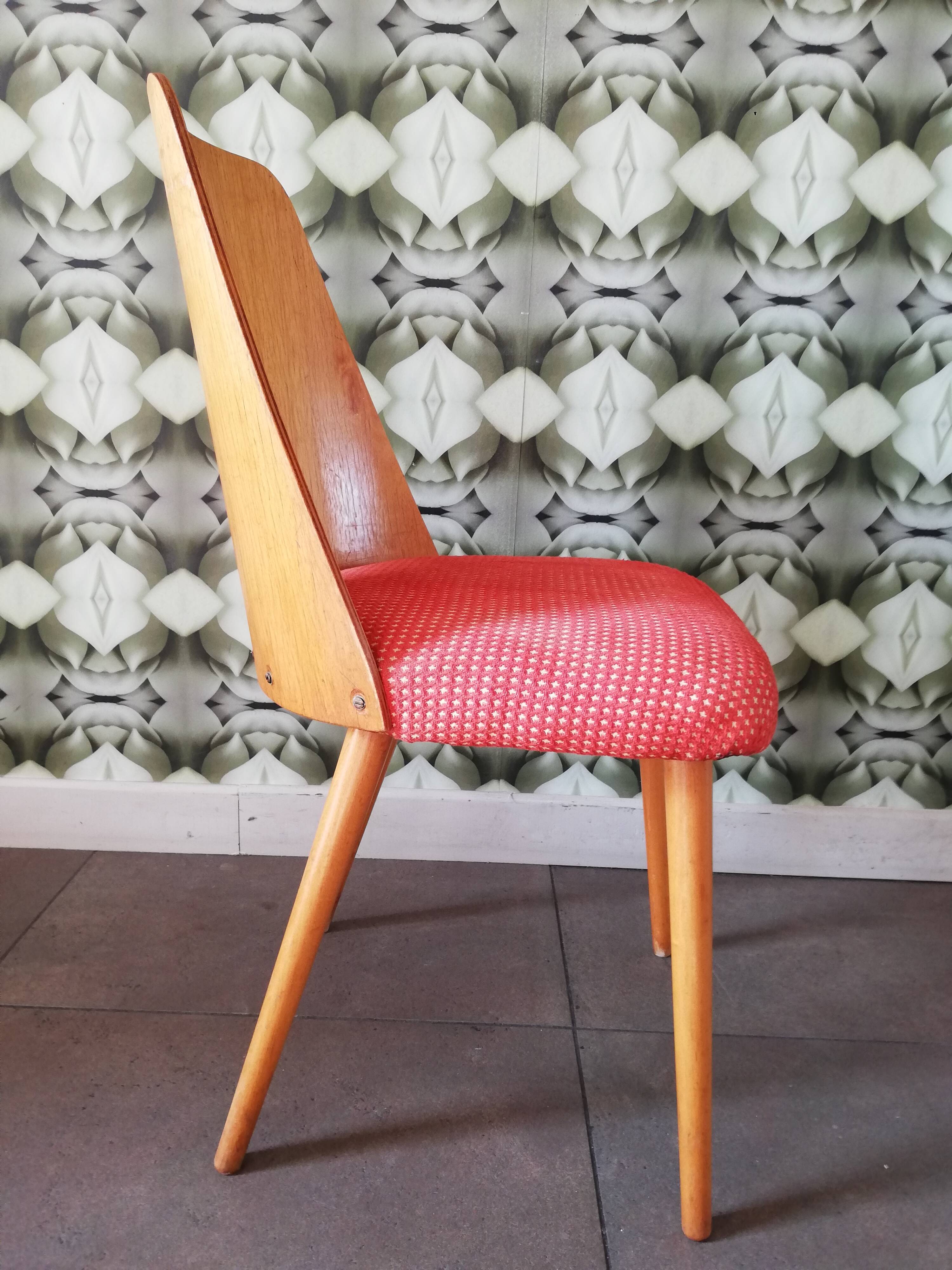 2 Vintage chairs Antonin Suman, Art Deco, Czechoslovakia 1960