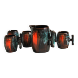 Ceramic orangeade service Vallauris 1950, vintage France