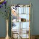 Vitrine vintage en verre et laiton