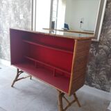 Rattan and formica bar, 60s