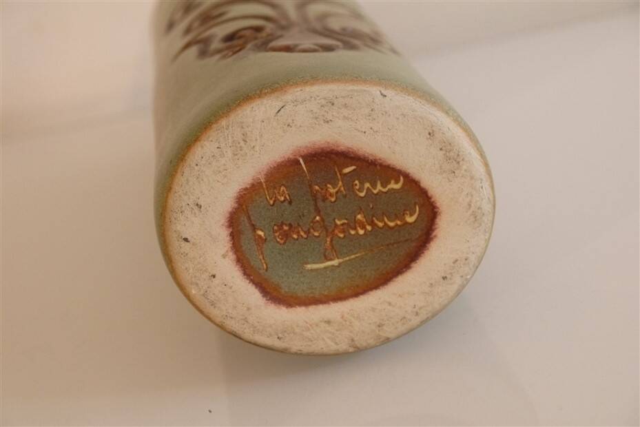 Ceramic roller vase by Jean Varoqueux, 1960