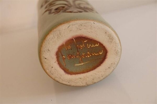 Vase rouleau en ceramique de jean varoqueux 1960