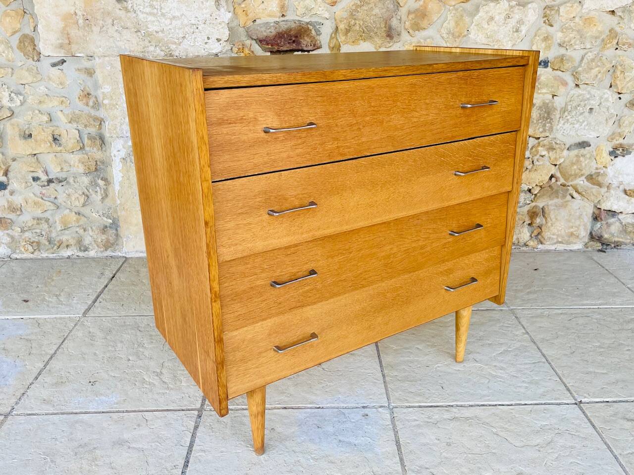 Vintage 4-drawer chest of drawers by Capelle, circa 1960s