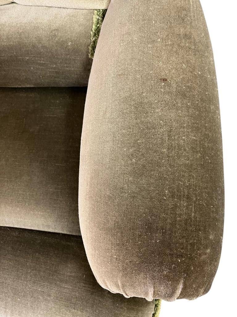 Vintage green club chair with fringes