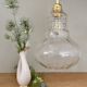 Suspension globe vintage en verre transparent