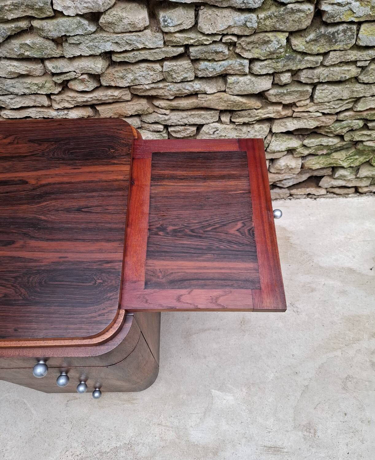 Art Deco Desk in Macassar Ebony