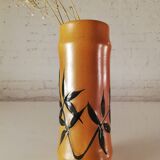 Bamboo pattern sandstone roll vase