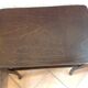 Varnished wooden stand with two shelves and curved legs / 50s-60s