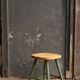 Milk painted pine stool, 1960s