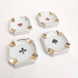 Ashtrays bridge belote poker card games Limoges porcelain Mokin