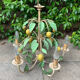 Painted metal chandelier