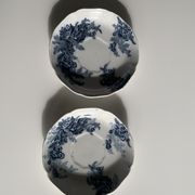 Set of two small English porcelain plates by Johnson Bros.