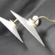 Pair of opaline wall lamps