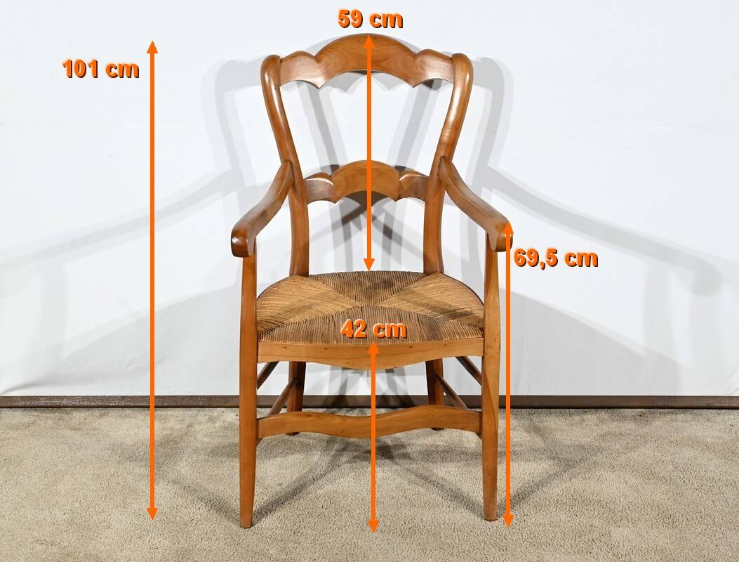 Grand-Mère Armchair in Cherrywood, Louis Philippe style – Late 19th century