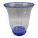 Vase vintage en cristal bleu et or