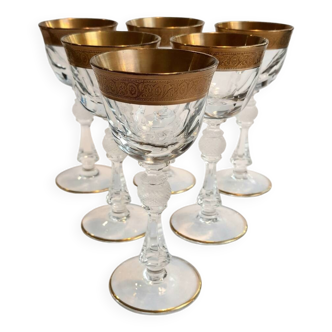 6 Moser Bohemian Crystal Liqueur Glasses