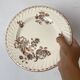Antique polychrome ironstone dish from Salins, Saxon model.