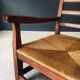 Rustic Oak & Rush Armchair, France, 1930s