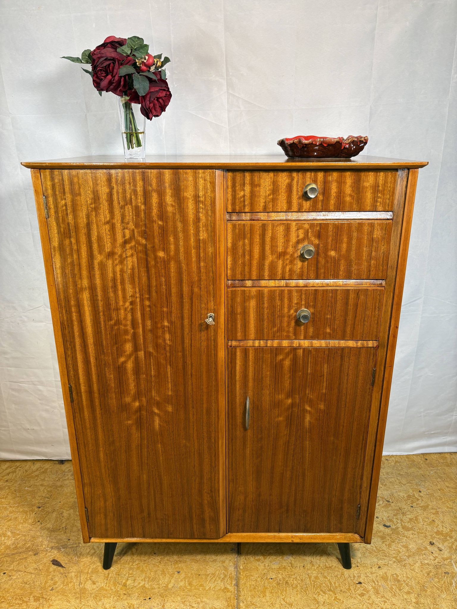 Mid Century Retro Teak Gentleman’s / Bachelor Wardrobe by Austinsuite 1960