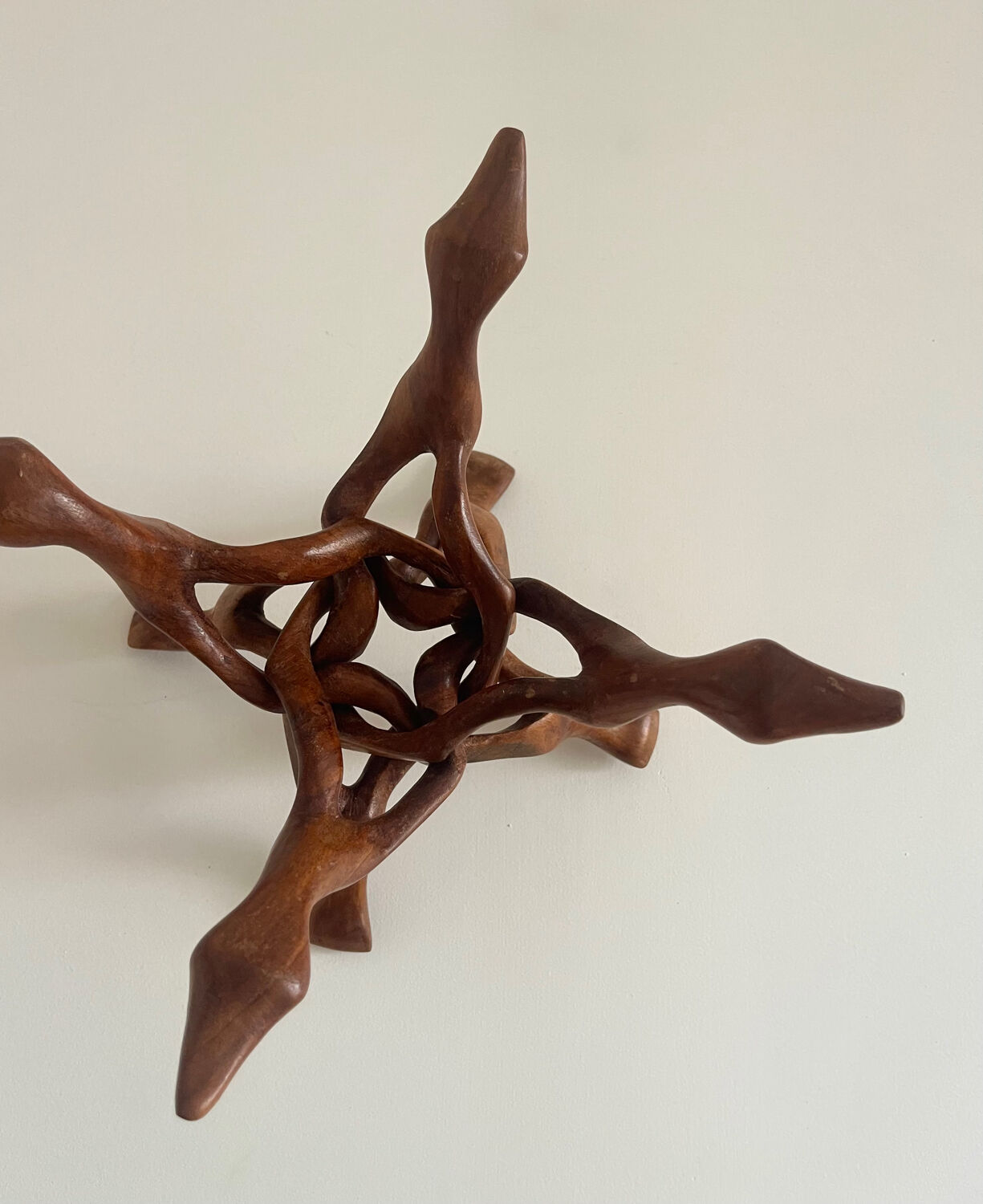 Modernist wooden sculpture