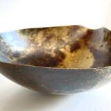 Drop-shaped fruit cup in vintage brass