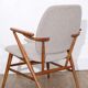 Fauteuil vintage scandinave en bois 1950
