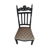 Chaise basse de nourrice napoleon III tapisserie