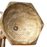 Menorah candle holder in brass or bronze, 60s