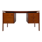 Bureau en teck vintage danois des années 1960 par G.V. Gasvig pour G.V. Møbler
