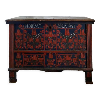 Old wedding chest painted 1891