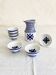 Set of six Sargadelos porcelain wine glasses and pitcher